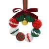 Christmas Home Decoration Handmade Knitted Small Bell Pendant Room Outdoor Decor Fashion Wool Crochet Xmas Bell Party Ornament
