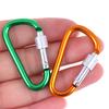 2Pcs Random Aluminum Carabiner D-Ring Key Chain Clip Outdoor Hook Buckle