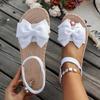 Fashion Women Sandals 2025 New Summer Lightweight Sandals Fashion Beach Casual Shoes Women Outdoor Bow Tie Flat Shoes Sandalias De Mujer