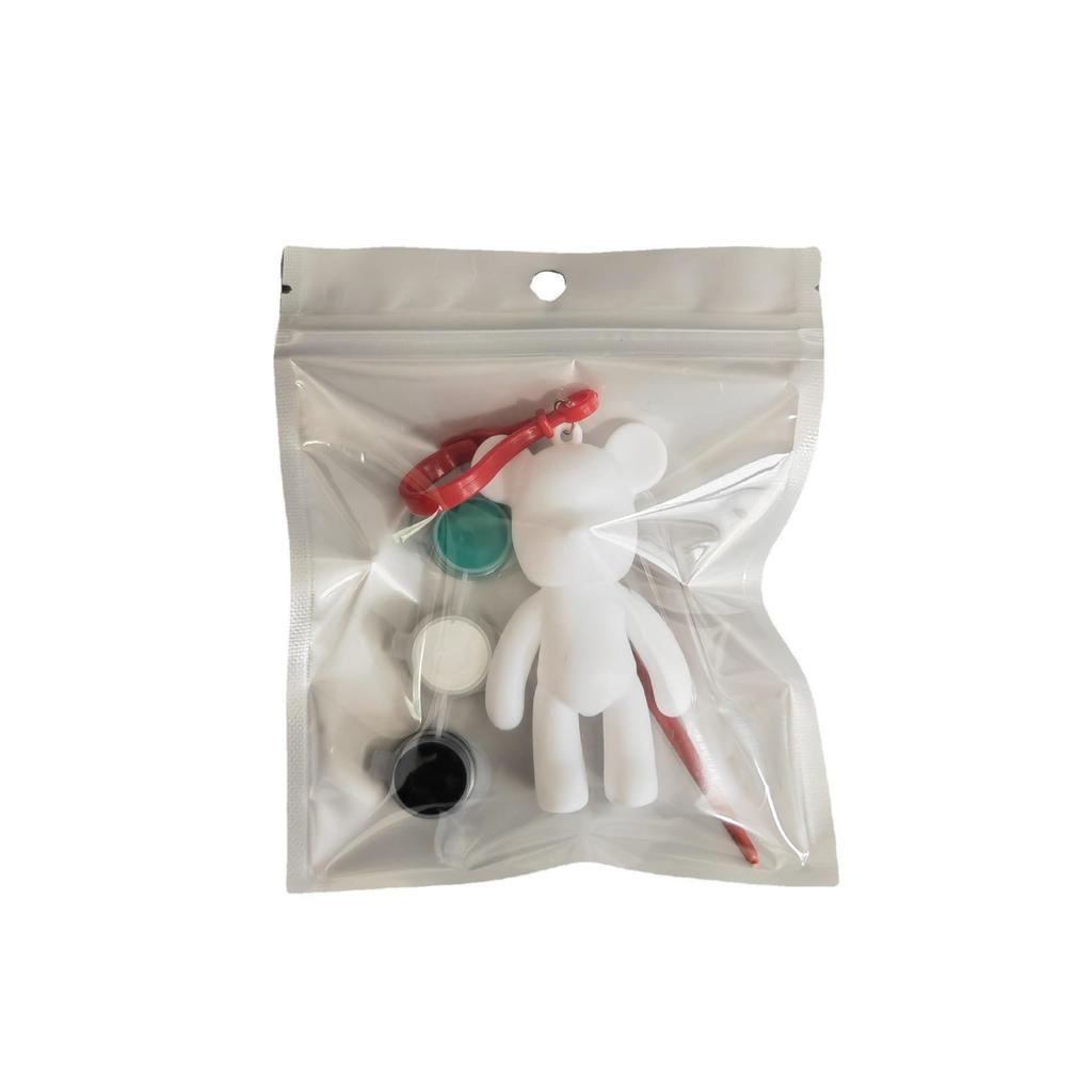 Детский брелок-медведь для граффити своими руками – Белый пустой креативный раскраска