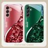 Цветной Алмазный Градиентный Для Samsung Galaxy A01 A02 A03 Core A04 A14 4G A13 54 34 31 20 25 23 22 5G S21 Ultra S20 Стеклянный Чехол для Телефона