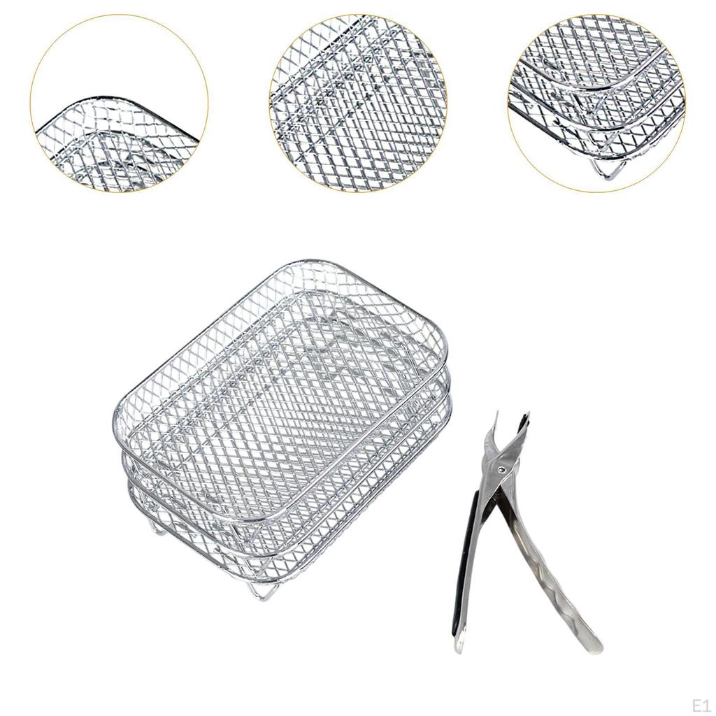 3x Металлическая решетка для фритюрницы с заменой зажима Универсальный гриль