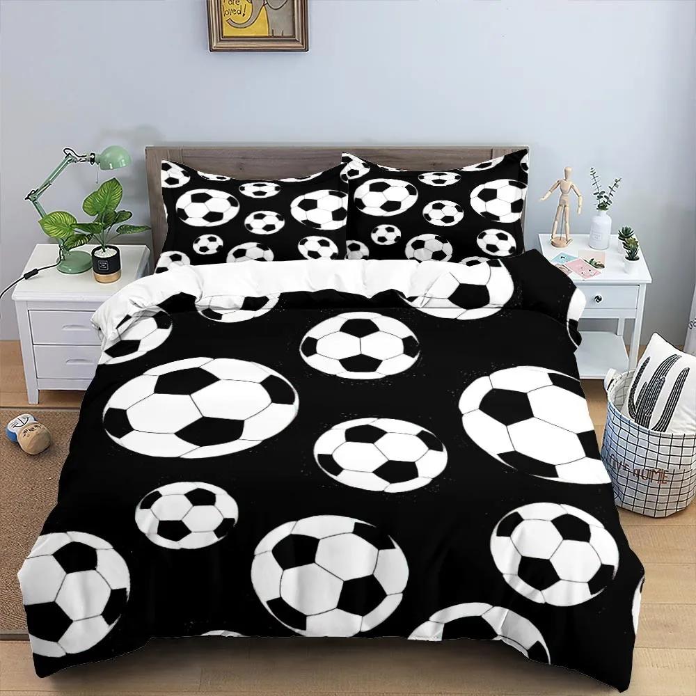 Cool Football Soccer 3D Bedding Set Duvet Cover Pillowcases Comforter Bed Linen Room Decor For Boys Gift Twin Queen King Size