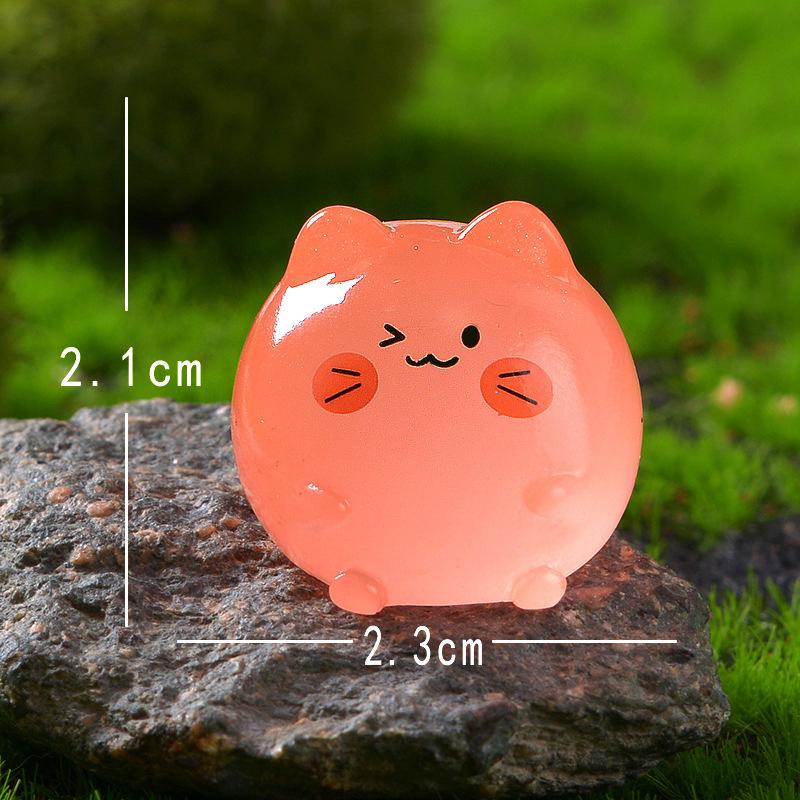 1 шт. светящиеся фигурки кошек для домашнего декора, миниатюрные фигурки, серебристые фигурки кошек, украшение стола, садовые принадлежности для садоводства своими руками