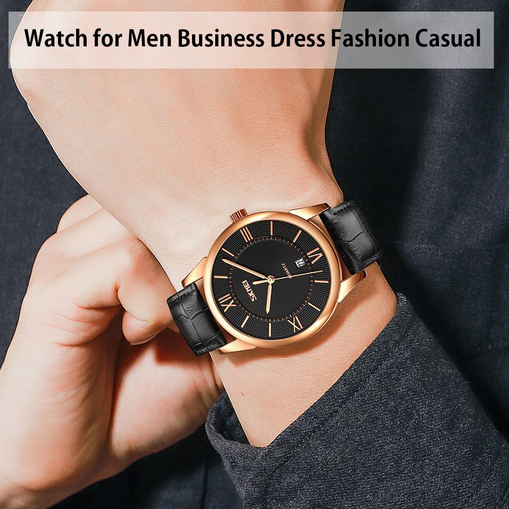 Кожаные часы High School Black для мужчин, мужские часы, простые, стильные, часы, мужские часы, классические, черные, ремешок, водонепроницаемые, бренд, бизнес,