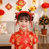 Chinese Style New Year Red Plush Headband Wealth Children Hair Hoop  Party Decoration