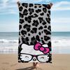 1 шт. Sanrio Hello Kitty Пляжное полотенце с леопардовым принтом Полиэстер Быстросохнущее Легкое Мягкое полотенце для плавания Серфинга Кемпинга Путешествий