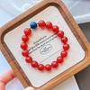 Vintage 7A Natural Chalcedony Agate Lapis Lazuli Design Bracelet Bracelet