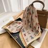 Silk Square Scarf Women 100% Real Luxury Brand Horse Print Neckerchief Female Hair Hand Bag Wrist Foualrd Scarves Bandana