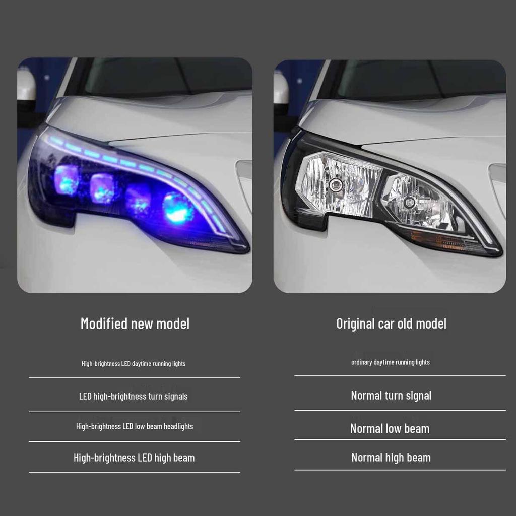 Подходит для фар Peugeot 4008/5008 2016-2019 годов с кристаллическими линзами и светодиодными последовательными указателями поворота.