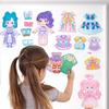 Magnetic Refrigerator Cute Princess Dress-Up Stickers Girls' Imaginative Play DIY Materials Magnet Matching Puzzles Games Gifts