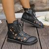 Fashion Fashion Casual Hollow Retro Single Shoes Women's 2025 Summer New Flat-bottomed Comfortable Non-slip Hole Shoes