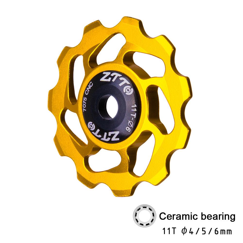 Mountain Bike Transmission Rear Dial Wheel High-end Ceramic Palin Guide Wheel 11T Tooth Aluminum Alloy Tension Wheel