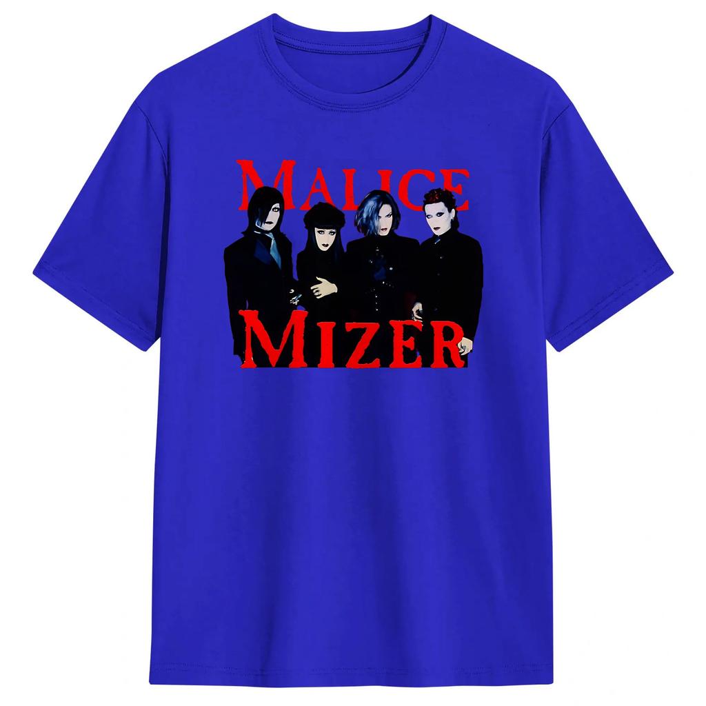 Streetwear TShirt Summer Japanese Malice Mizer Members Popular T Shirts Cotton Tshirt for Unisex Awesome Pattern Short Sleeve Tops