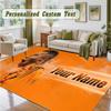 Crystal Velvet Square Rug Custom NameKylian Mbappe Pattern Non Slip Home Floor Decor Rug