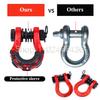 2 Pcs Trailer U-hook 8 Ton 3/4" D-ring Shackles Set u-hook loop hook trailer rope automobile SUV Offroad Parts Towing Hook