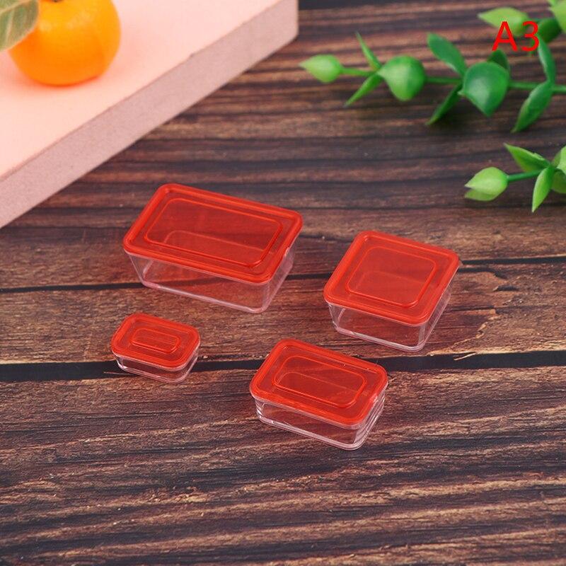 4 шт. 1/12 миниатюрный кукольный домик, набор контейнеров для еды, мини-контейнер для фруктов, ланч-бокс, коробка для бенто, кухонные аксессуары для кукольного дома Blyth