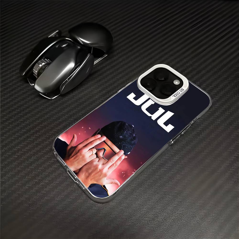 Чехол для телефона Rapper J-JuL C'est Pas Des Lol для iPhone 17 Air 16e 15 14 13 12 11 Pro Max Plus Mini SE Матовая задняя сторона Серебристая крышка