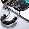 Кабель-зарядка для автомобиля выдвижной с подсветкой спиральный Type-C шнур для быстрой зарядки для прицепа, дома на колесах, грузовика, автомобиля, седана, пикапа, для мужчин и женщин