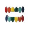 6 Teeth Colorful Dental Jewelry Exaggerate Design Teeth Grills Funny Tooth Decorations  Rapper