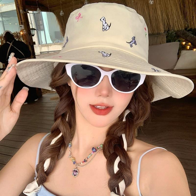 Панама шляпа для девочек красочная вышитая повседневная кепка для спорта, тренажерного зала, горного кемпинга, шляпа от солнца для улицы