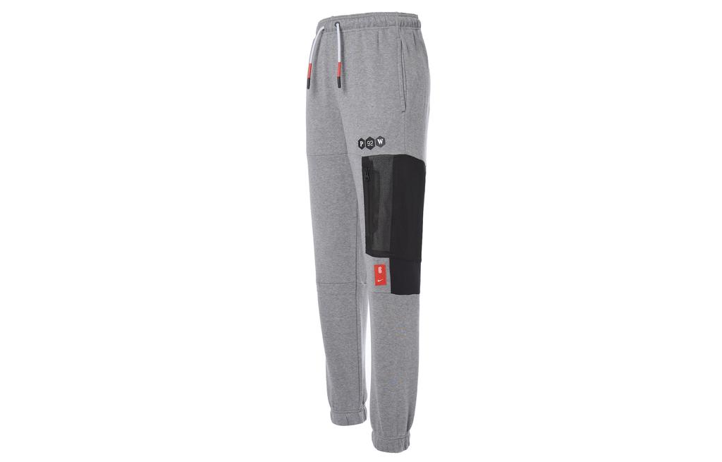 Nike Однотонные повседневные вязаные спортивные штаны с подкладкой из флиса в винтажном стиле пэчворк Мужские Серые CK6664-091