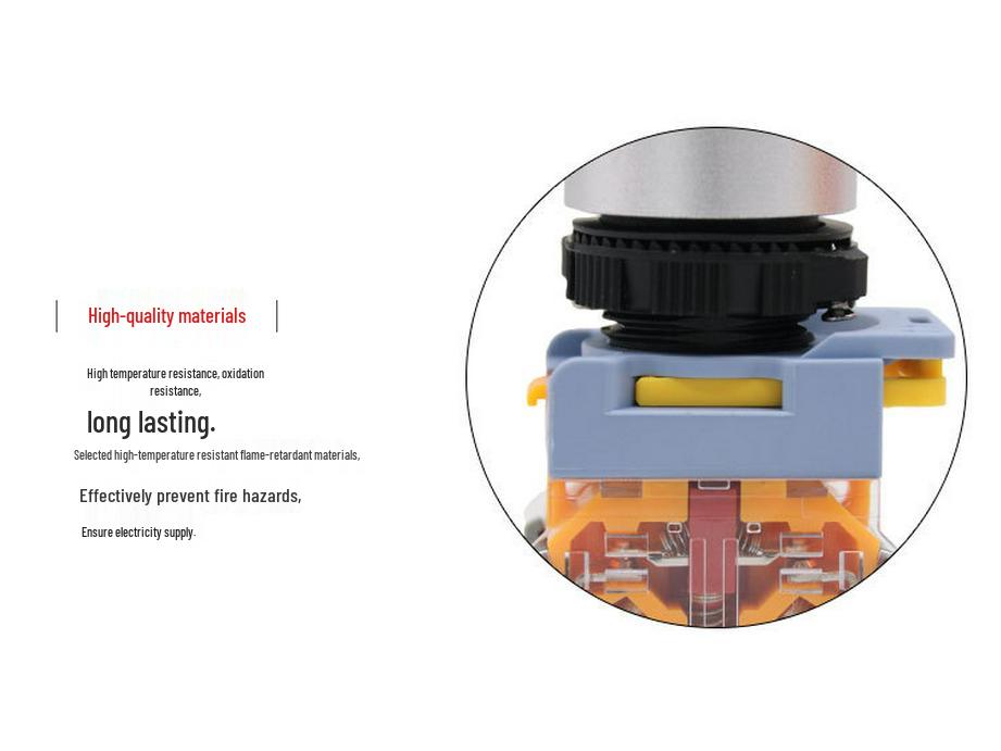 LA155B-11 Waterproof Aluminum Flat Head Switch with Reset Button, IP65 Rated