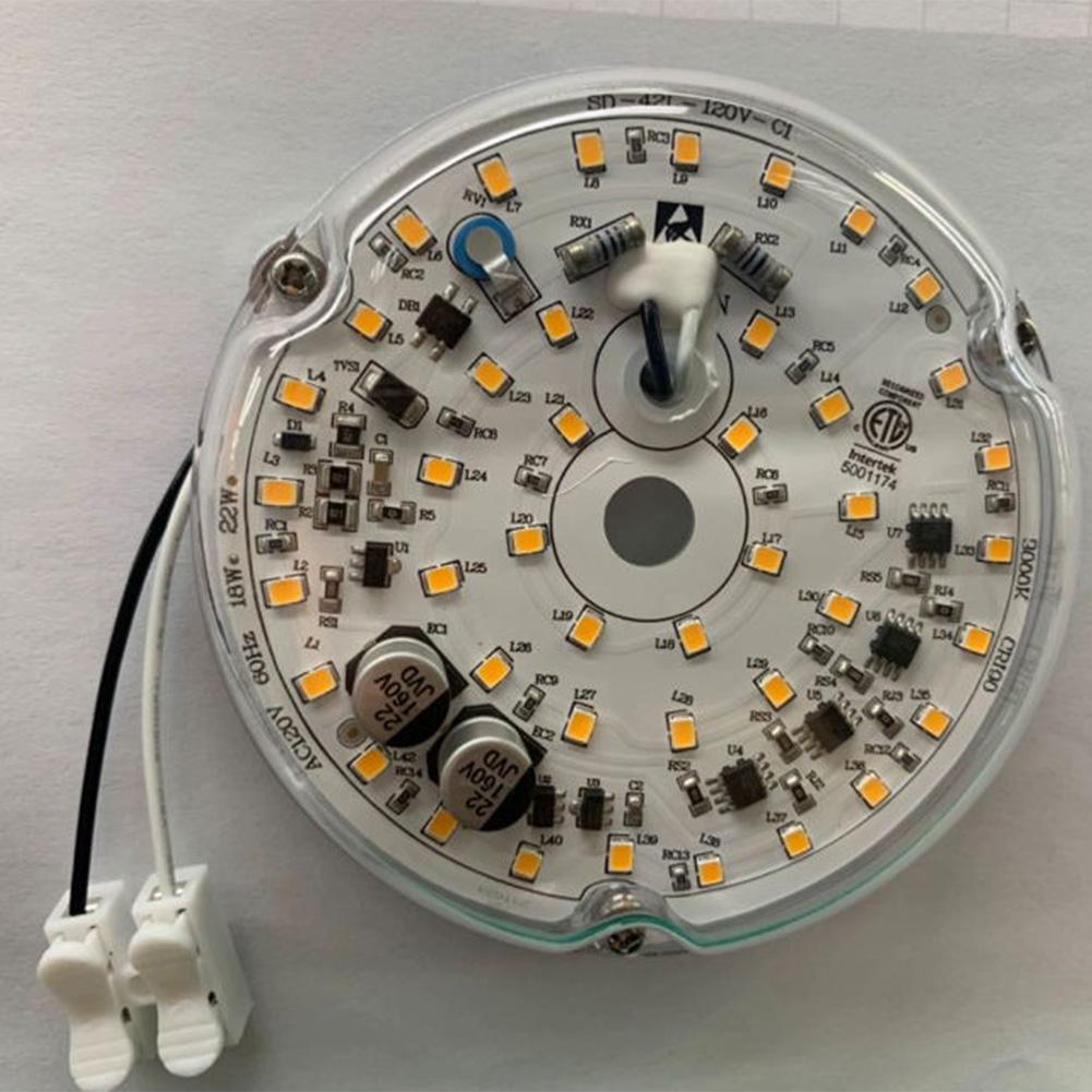 LED Panel Light 85V-265V Ceiling Lights LED Module 18W 1530LM Dimmable Ceiling Fan LED Light Replacement Panel LED Retrofit Kit
