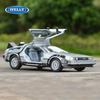 Велли 1:24 DMC-12 Delorean Назад в будущее Машина времени Литая под давлением Модель из сплава Металлическая машина для детей Мальчик Игрушка Подарок Коллекция