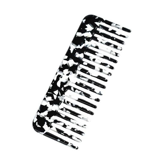 Расческа для волос из ацетата целлюлозы с широкими зубьями, антистатическая, для массажа кожи головы, карманная расческа, расческа для распутывания волос, для мужчин и женщин, для влажных, сухих, коротких и длинных вьющихся волос