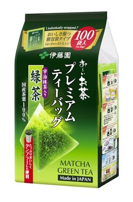 Itoen Oi Ocha Премиальный матча зеленый чай в пакетиках, 1,8 г x 100 пакетиков