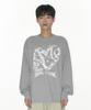 AMES-WORLDWIDE Ames Heart Graphic Ls Tee Gray