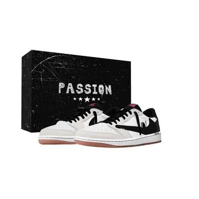 Travis Scott x Air Jordan 1 Hook Shadow Cat Trail Низкие винтажные баскетбольные кроссовки Женские Серый Белый DZ4137-700(Команда1897-)