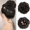 Synthetic Messy Curly Bun Wig Extension Ponytail Band Elastic Rubber Band High Bun Ponytail Wig For Women Wear