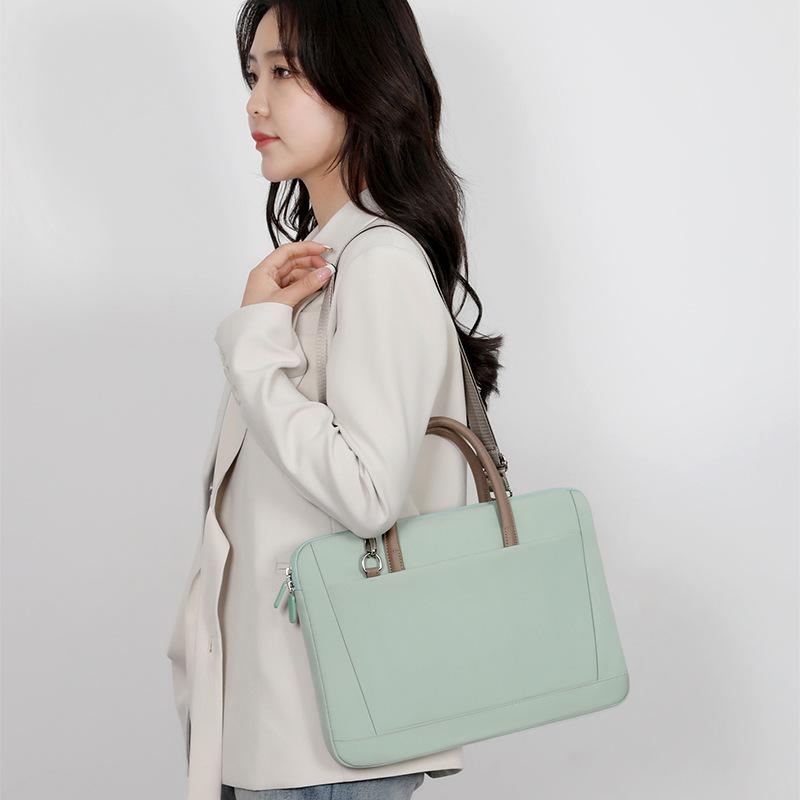 TS JYL laptop bag,Shoulder Laptop Handbag Women Slim Document Bag Business Commuter Briefcase
