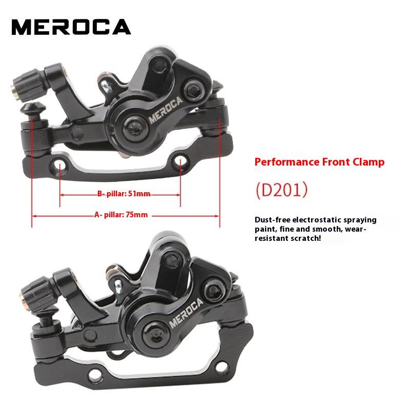 Meroca Durable Aluminium Mountain Bike Caliper Pads Foldable Front Rear Disc Brake for Electric Vehicle Quality Bicycle Brake