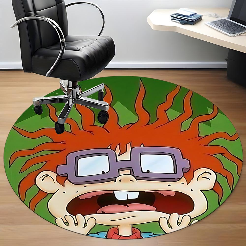 1 шт. Круглый коврик Rugrats для офиса, нескользящий, мягкий и прочный офисный коврик для декора интерьера, идеально подходит для офиса, красивое украшение