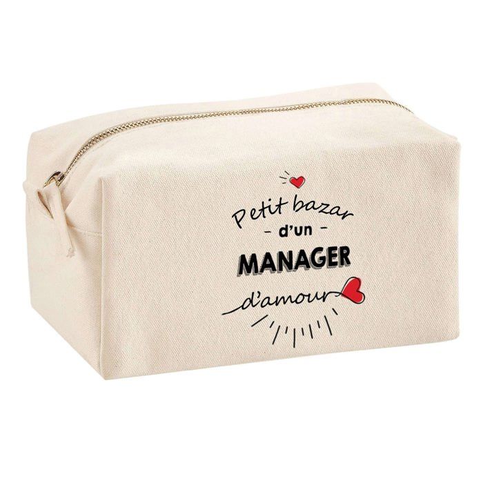 Trousse multifonction Bazar d'un Manager d'amour Cadeau Anniversaire Idée Personnalisé Rentrée | Trousse Scolaire Fournitures Bureau