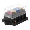 12 24V Car 4 Way Circuit Standard Blade Fuse Box Block Holder with 5A+10A+15A+20A Fuse