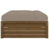 Garden Stool Honey Brown 120 x 80 cm Solid Pine Wood
