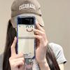 Корейский Милый Счастливый Узор Чехол для Телефона Для Samsung Galaxy Z Flip 6 5 3 4 Прозрачный Жесткий Складной Fundas Ударопрочный