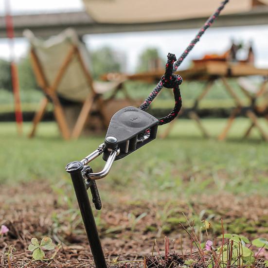 Нейлоновый подвес с трещоткой Легкий Быстросъемный Прочная конструкция с блоком Веревка для подъема палатки