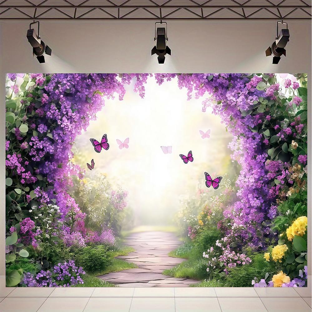1pc Flower Arch Background Banner suitable for wedding decoration anniversary and photography props