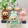 New Labubu Sitting Party Rotating Labubu Pendant Rotating Labubu Plush Vinyl Face Cute Pendant