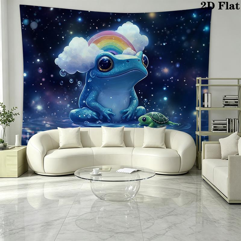 Blue frog Pattern Home Decor Tapestry, Wall Hanging, Decorative RV Wall Cloth.XGT0914418