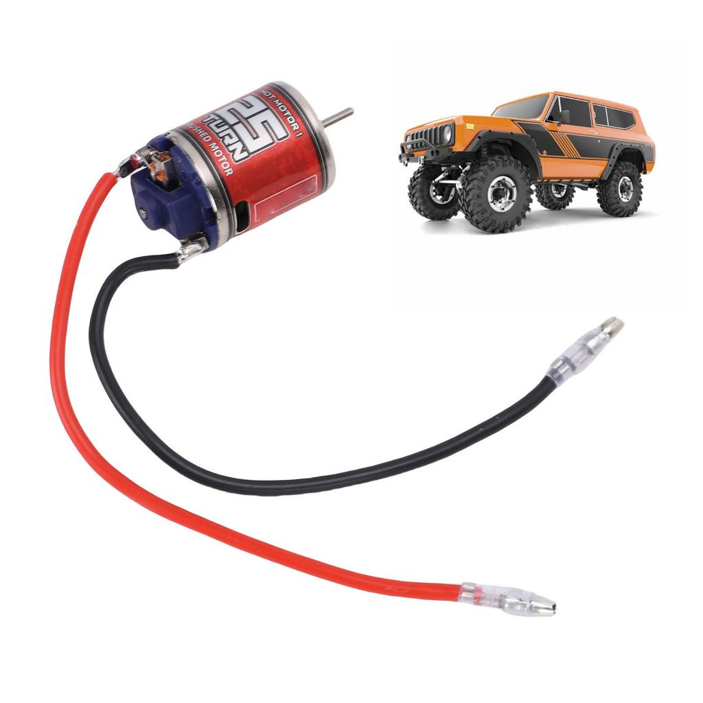 RC Brushed Motor Replacement for Model Car Boat 370 25T 2.3mm D Shaft Stainless Steel Casing RC Motor