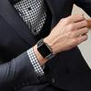 Звеньевой браслет из нержавеющей стали для Apple Watch Series 1-8, SE, Ultra - Регулируемый с помощью инструмента, Различные цвета