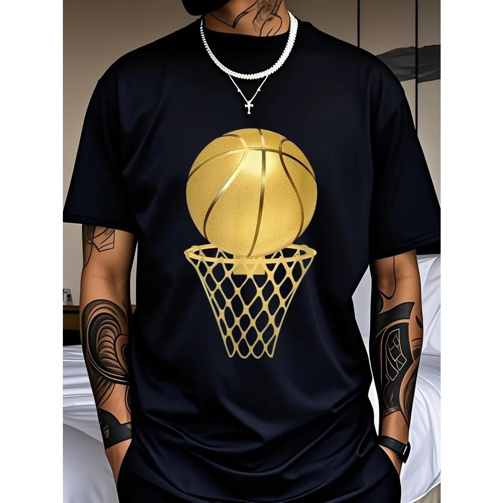 Европейские размеры Мужская модная футболка с принтом - Летняя классическая повседневная футболка с круглым вырезом и короткими рукавами, удобная и дышащая, модный принт с буквами