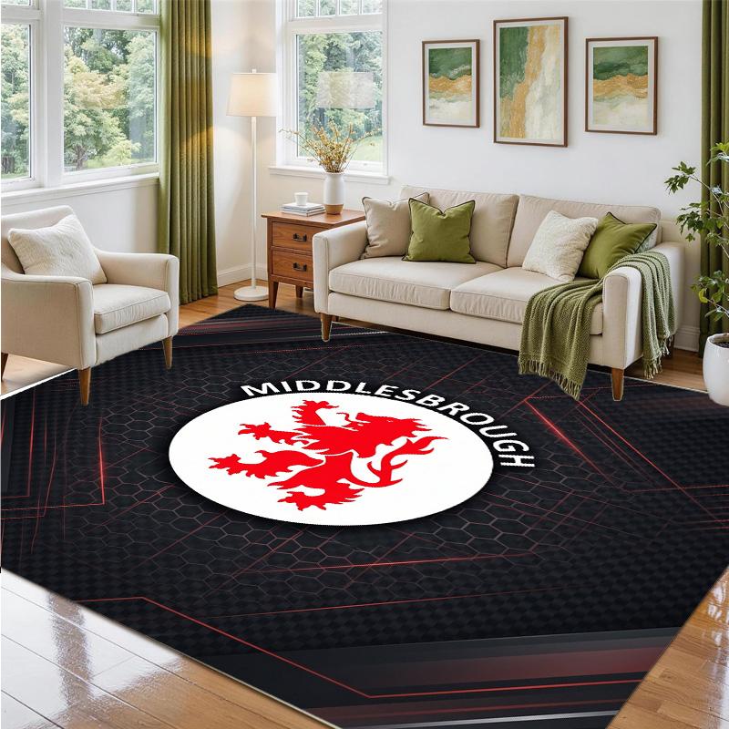 Middlesbrough Design Crystal Velvet Rug Soft Decorative Mat for Bedroom Entrance