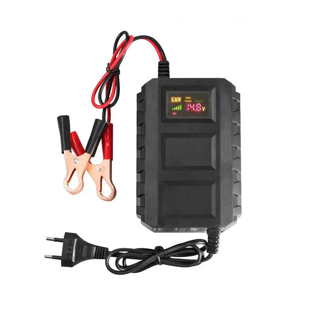 Автомобильное зарядное устройство для аккумуляторов высокой мощности с интеллектуальной системой, общее зарядное устройство для автомобильных аккумуляторов LiFePO4, свинцово-кислотное обслуживание аккумуляторов 12,8 В